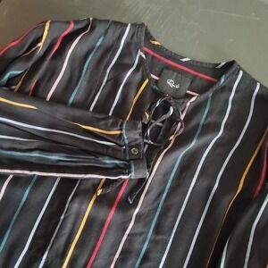 Rails Women Small Petite NINA‎ Jordan Stripe Blouse Causal Modest Office